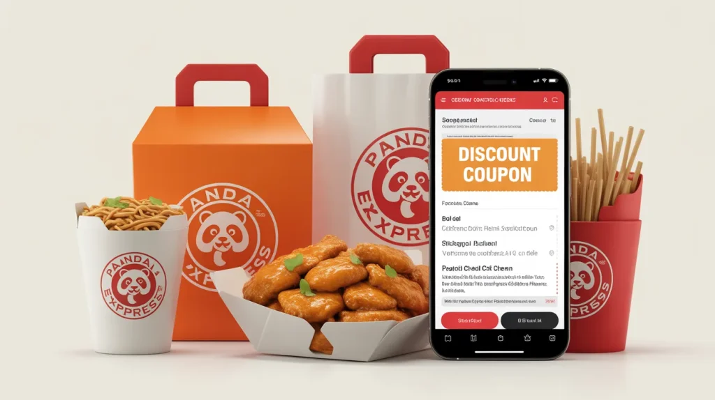 Panda Express discount code 2026 showing orange chicken meal and mobile app coupon