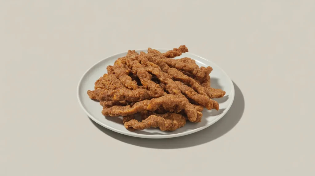 Crispy battered beef strips
